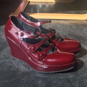 Cordani Burgundy Mary Jane Wedges